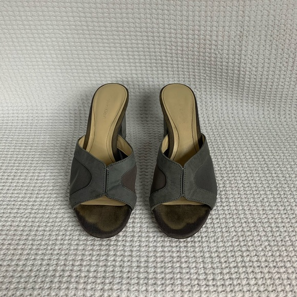 Calvin Klein Jerri Nubuck Suede Mules - Picture 2 of 5